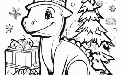 Dinosaurio bebe navideño