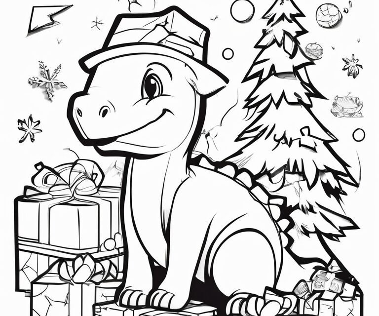 Dinosaurio bebe navideño